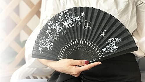 ZYongTao 8.27(21cm) Žene Ruku Silk Rasklapanje Fanovi sa Bambus Ram - sa Tkanine Rukava za Zaštitu za Poklone