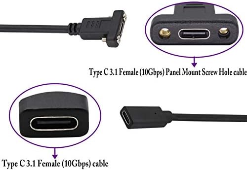 AAOTOKK Vijeće Mount USB C 3.1 Produžni Kabel 4K&60hz 10Gbps USB Tip C 3.1 Žena Vijeće Mount Zajebi dine