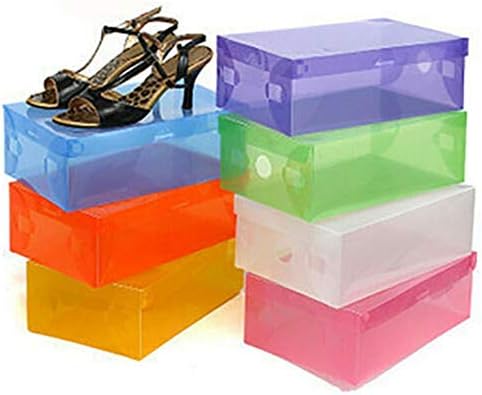 ZRONGQF Cipela Skladište Kutije Jasno Cvrsta 10pcs Transparentni Cipele Kutiju Organizator Dustproof Kutiji