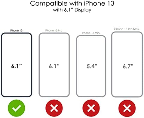 DistinctInk Jasno Shockproof Hibrid Slučaj za iPhone 13 (6.1 Ekran) - TPU Branik, Imitaciju Nazad, Debelo