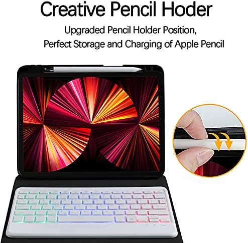 Chstls Tastaturu Slučaj za iPad Zrak 4 Gen 10.9 2020, iPad Pro 11 1 Gen 2018 / 2 2020 / 3 2021, PU Kože