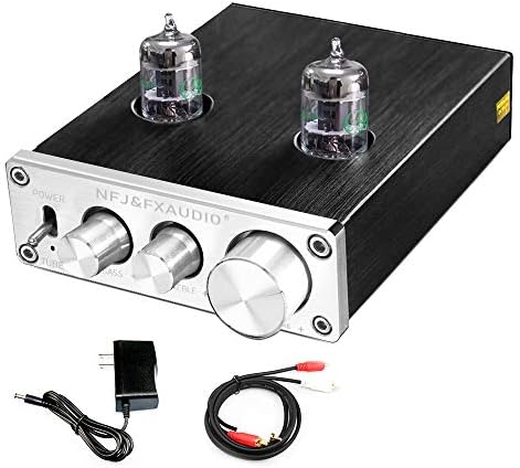 FX-AUDIO CIJEV-03 Cijev Preamp GE5654 Cijev Hi-Fi Cijev Preamplifier sa Bass & Vijeku Kontrolu Kući Pozorište Stereo Audio Preamplifier DC 12V (Srebrni)