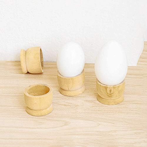 12-Pack Drvene Jaje je držač za čaše Nedovršena Drvene Jaje Stoji za Djecu Brod Uskrs Rođendan Bebu stvari
