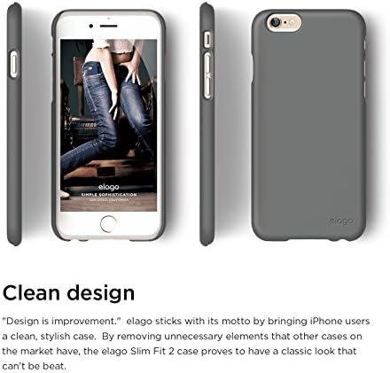 elago Slimfit2 Slučaj za iPhone 6 Plus (5.5 cm) + HD Profesionalni Ekran Film Uključena - Pun Maloprodajnih