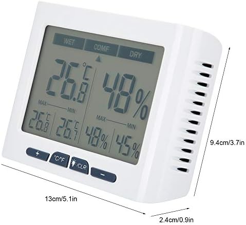 Ufolet Zatvorenom Hygrometer, LCD Prikaži Temperatura, Vlažnost Mjerač za Digitalni Staklenik za Podrum,
