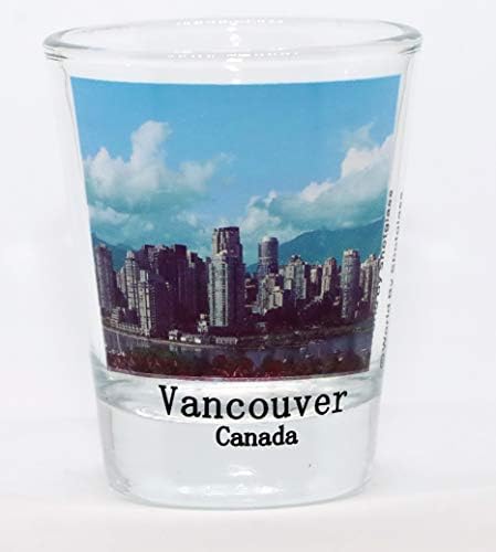 Vankuver Britanskoj Kolumbiji Kanadi Grad Neboderi Boja Sliku Čašom