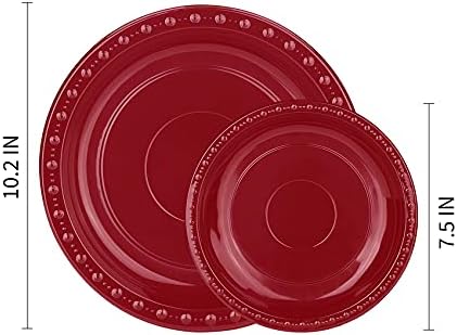 Fuling 175 Komade Rose Red Pribor Spremno Za 25 Gosta za Jednokratnu upotrebu Plastičnih Posuda Pribor za
